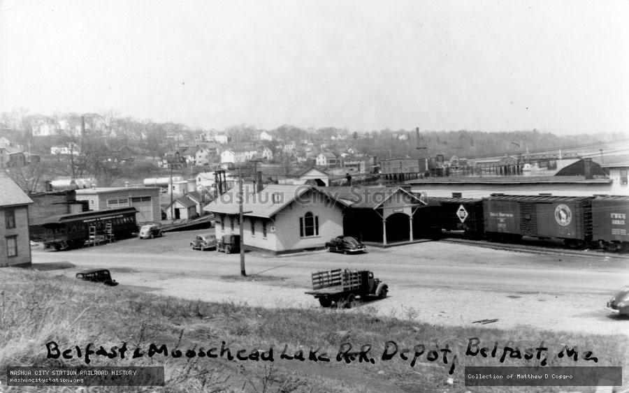 Postcard: Belfast & Moosehead Lake Railroad Depot, Belfast, Maine